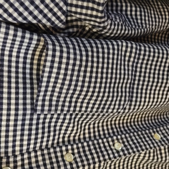 Abercrombie & Fitch "The Big Shirt: Hi-Low Hem Houndstooth pattern Men size L - Picture 3 of 12